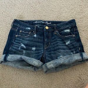 American Eagle distressed jean shorts